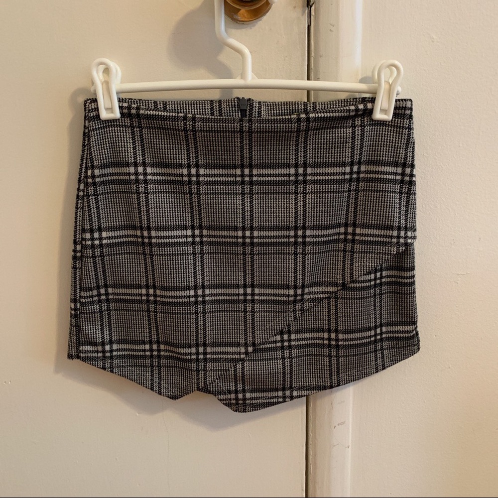 plaid skort